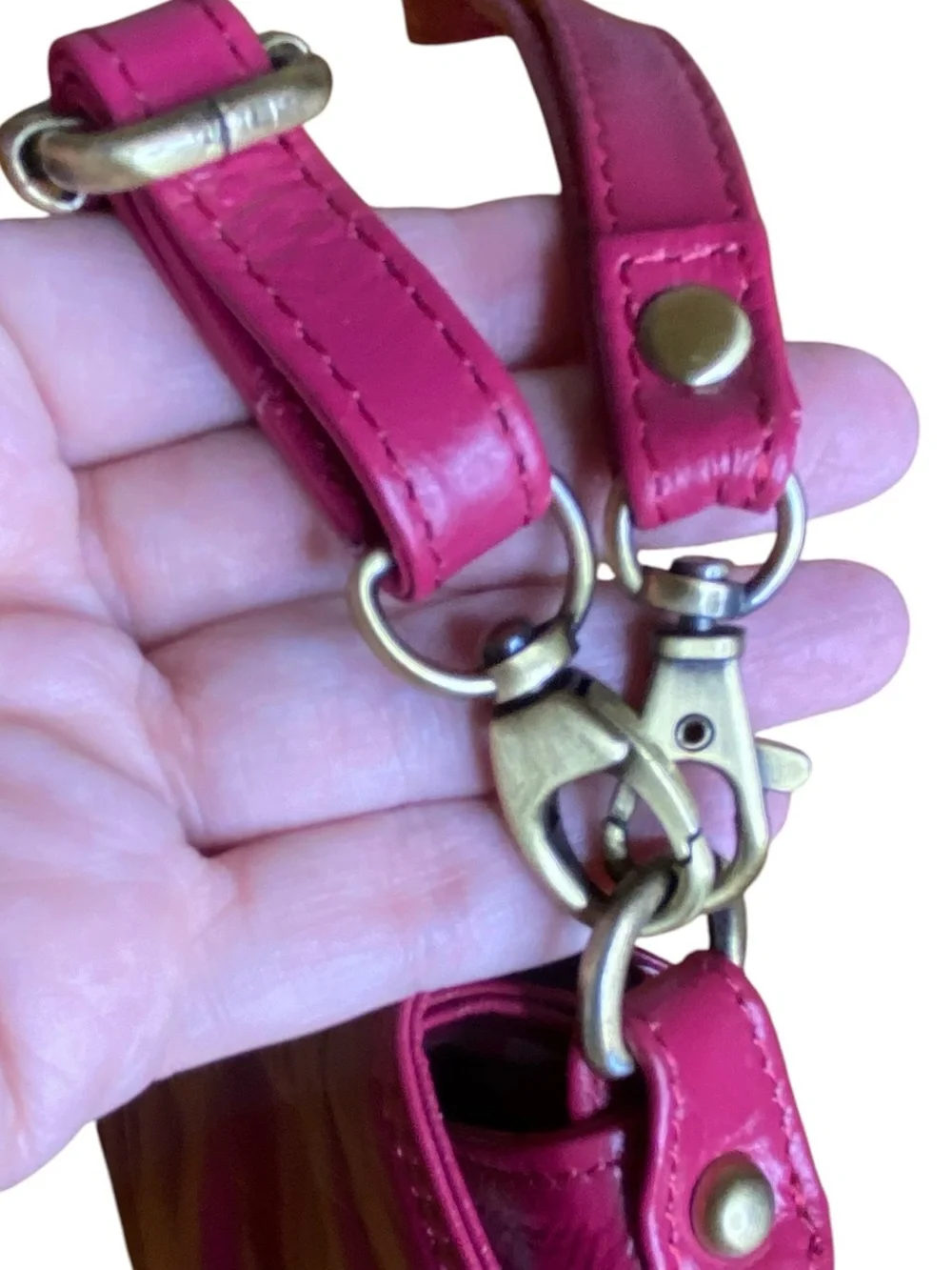 Latico Leather Pink Crossbody Wristlet Clutch Flap bag